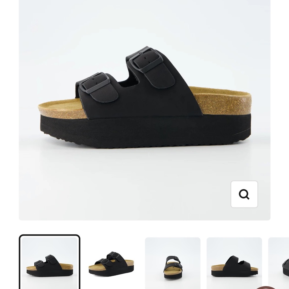 Cushionaire Lane Platform Slide Sandals